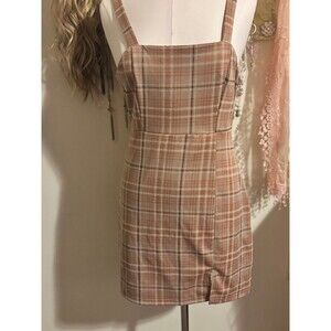 No Comment Plaid Sleeveless Mini Dress